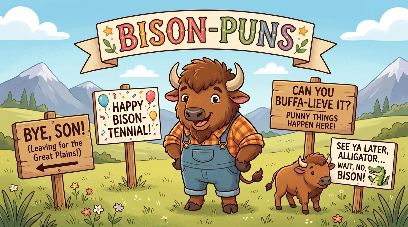 200+ Funny Bison Puns That Are Wild, Funny, and Totally ๐ ๐