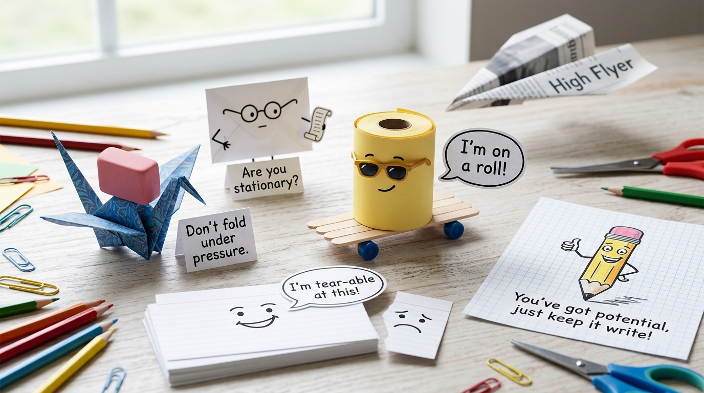 335+Paper Puns That Are Tear-ifically Funny ππ