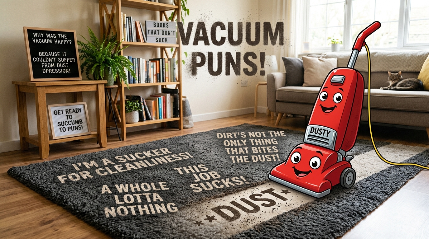 220 Funny Vacuum Puns That Seriously Suck ๐