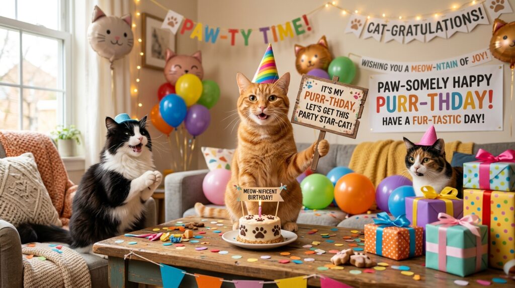 birthday cat puns