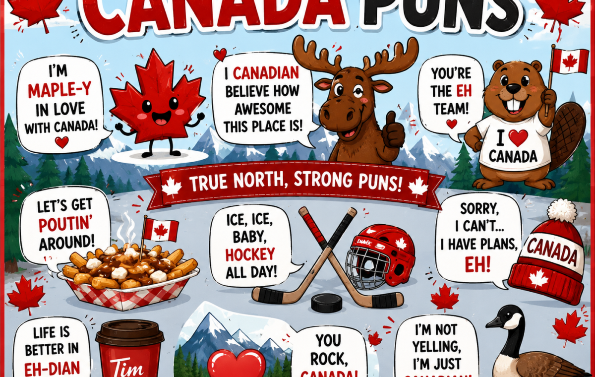 Funny Canada Puns: 175 Maple-icious Jokes That Are Oh Canada Awesome 🍁😂2026