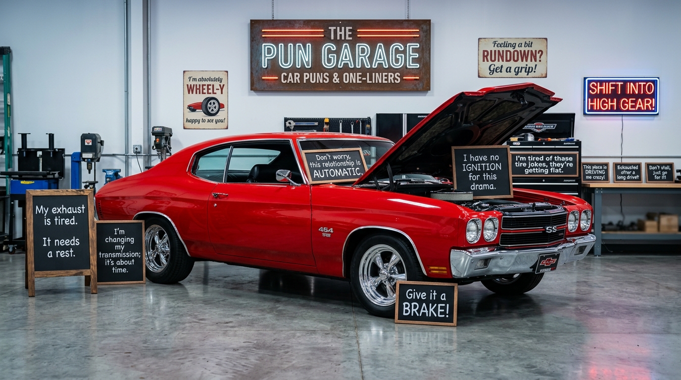Best Car Puns One Liners: 220+ Wheelie Funny Car Puns That Drive Laughs 🚗😂