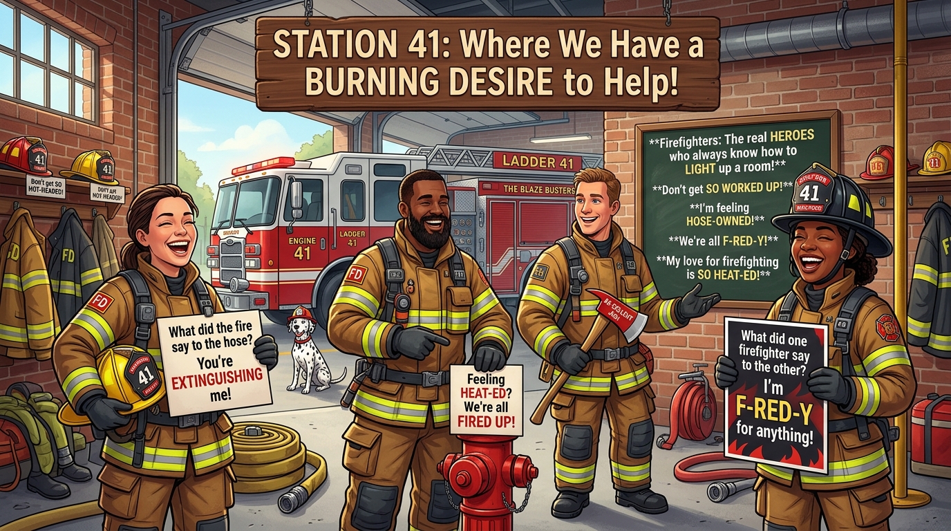 Firefighter Puns: 220+ Funny Firefighter Puns That Are On Fire ππ₯π
