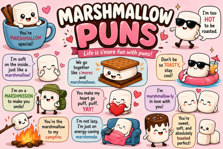 Funny Marshmallow Puns: 175 Sweet, Fluffy & Toastally Funny Jokes βοΈπ₯π2026