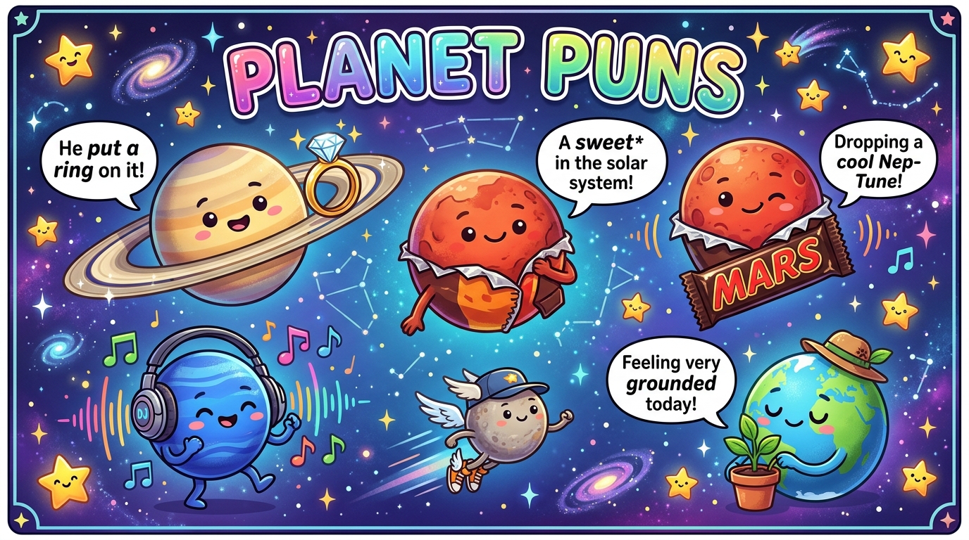 Planet Puns: 220+ Funny Planet Puns That Are Out of This World 🌎🚀😂