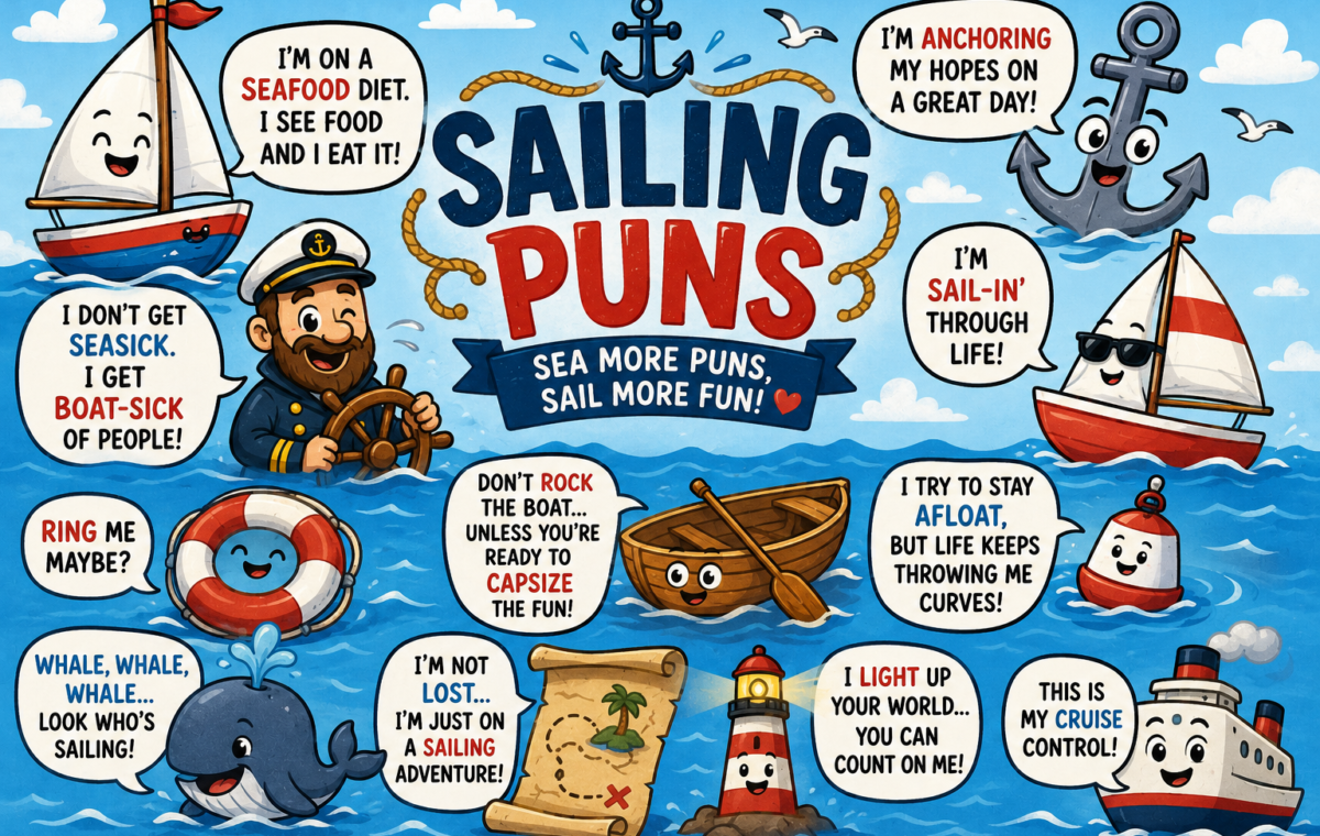 Funny Sailing Puns: 175 Nautical Jokes That Are Shore to Make Waves ⛵🌊😂2026
