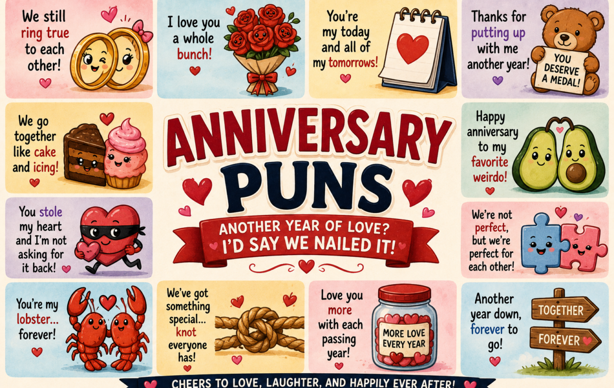 Anniversary Puns: 175 Love-Filled Puns to Celebrate Every Milestone ❤️🥂