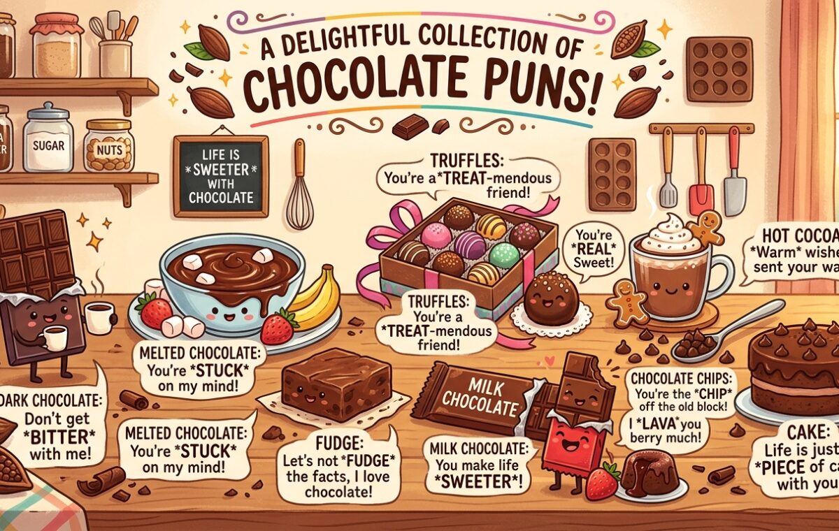 Funny Chocolate Puns: 182 Chocolate Puns That Are Choco-Lot of Fun 🍫😂2026
