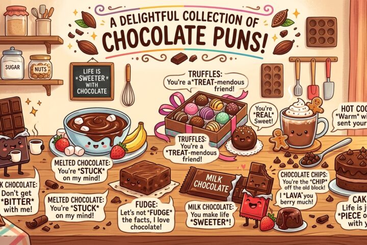 Funny Chocolate Puns: 182 Chocolate Puns That Are Choco-Lot of Fun 🍫😂2026