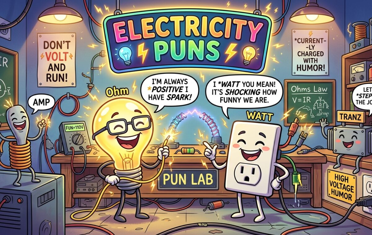 Funny Electricity Puns: 182 Electricity Puns That Are Shockingly Funny ⚡😂2026