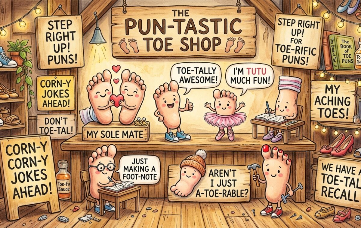 Funny Toe Puns: 182 Toe Puns That Are Toe-tally Hilarious 🦶😂2026