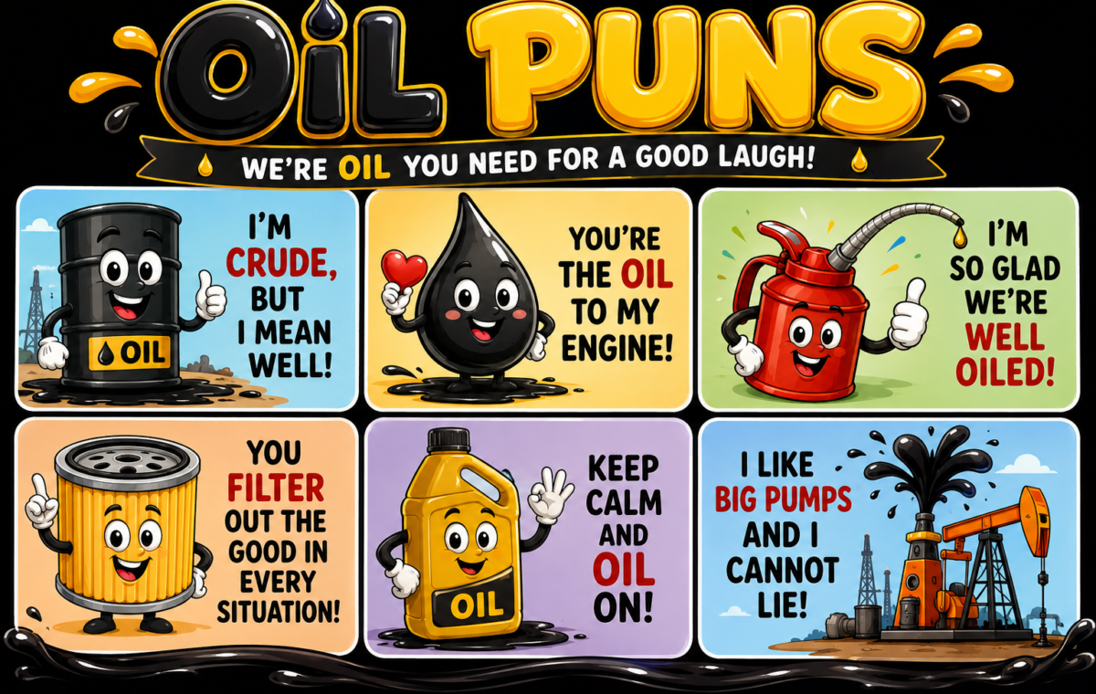 Funny Oil Puns: 182 Funny Oil Puns That Will Keep You Slick 😂🛢️2026