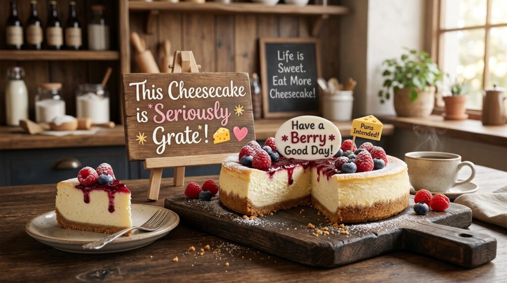 Short Cheesecake Puns ✨