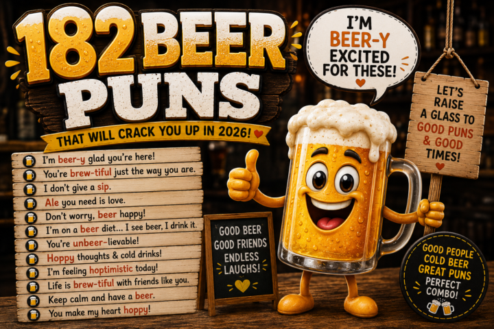 Funny 182 Beer Puns That Will Crack You Up in 2026 🍺😂2026