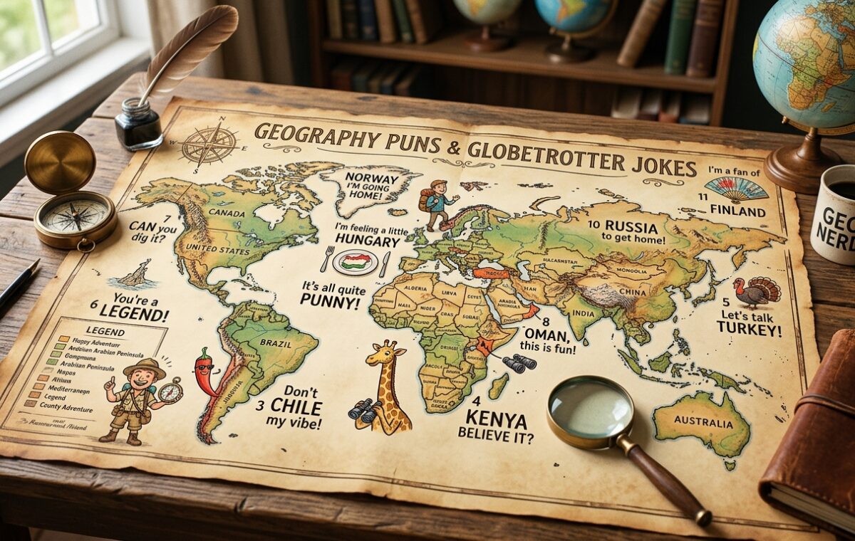 Funny 182 Geography Puns That Are World-Class 🌎😂2026