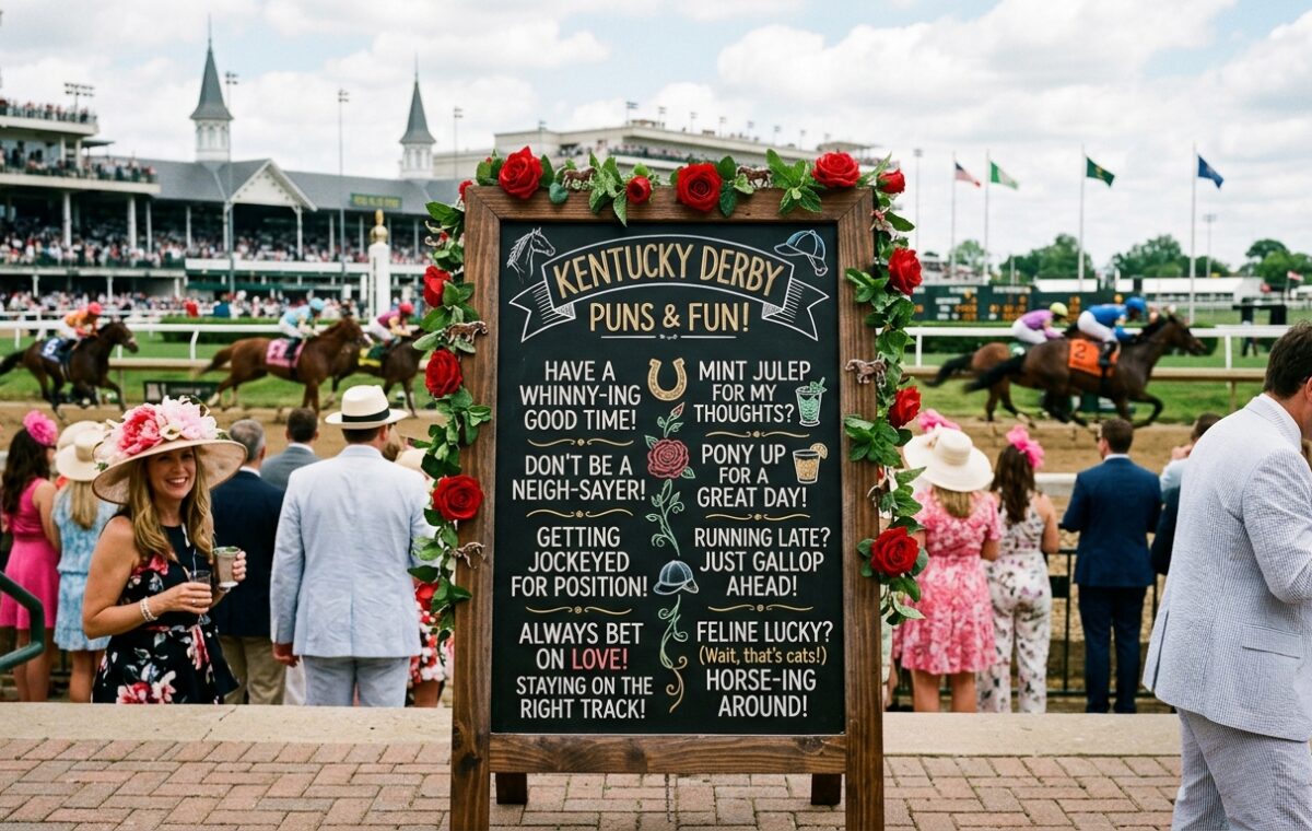 Funny182 Kentucky Derby Puns That Are Off to the Races 🐎🏇😂2026