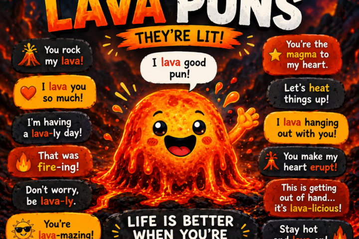 Funny 182 Lava Puns That Are Hot, Fiery & Magma-nificent 🌋🔥😂2026